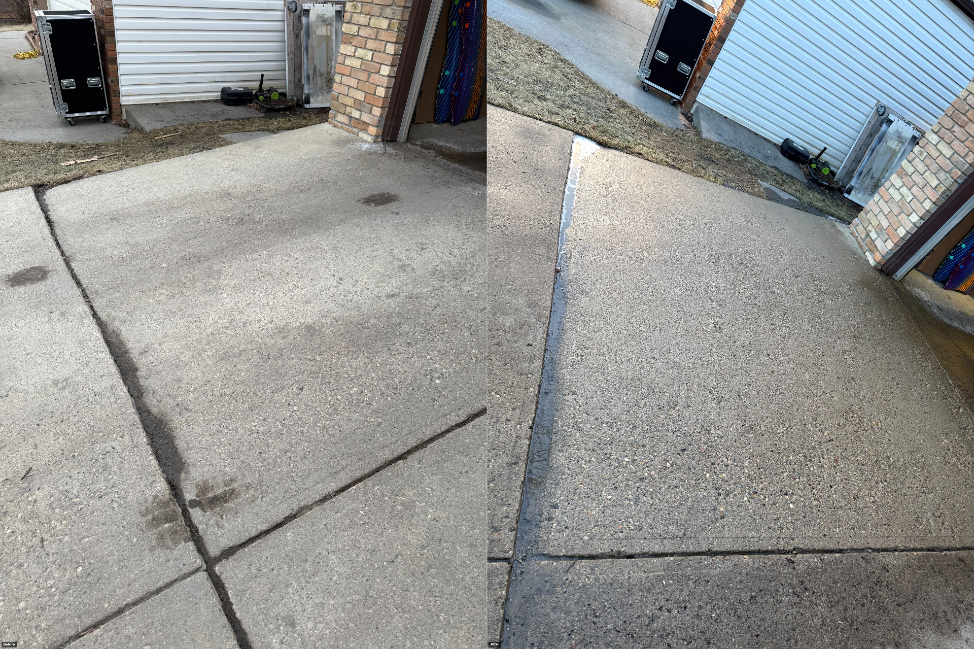 Driveway soft-wash